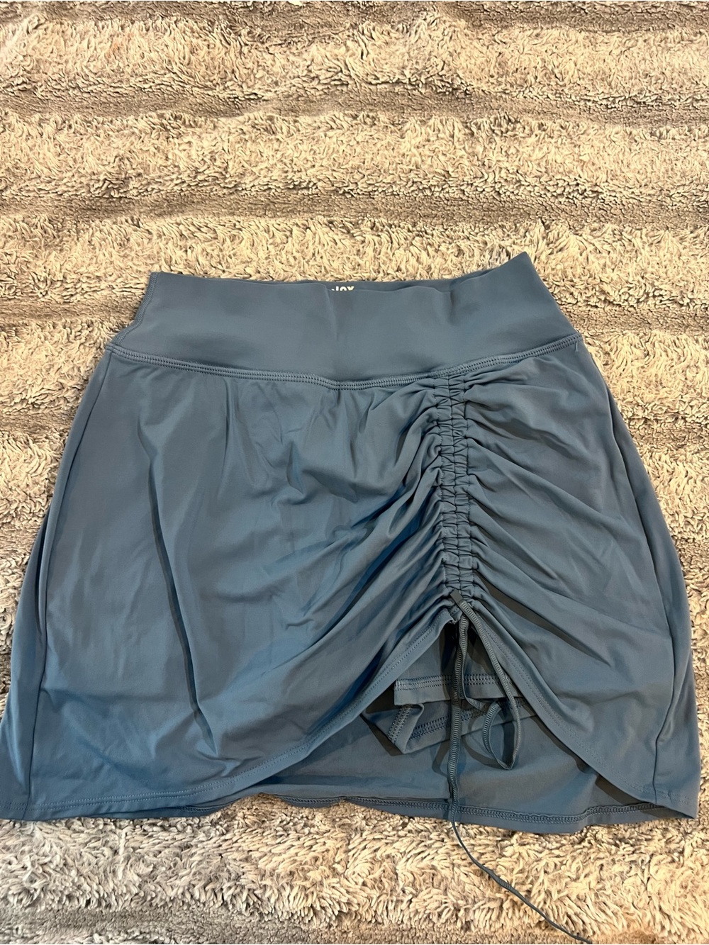 JoyLab Slate Blue Drawstring Ruched Active Skirt